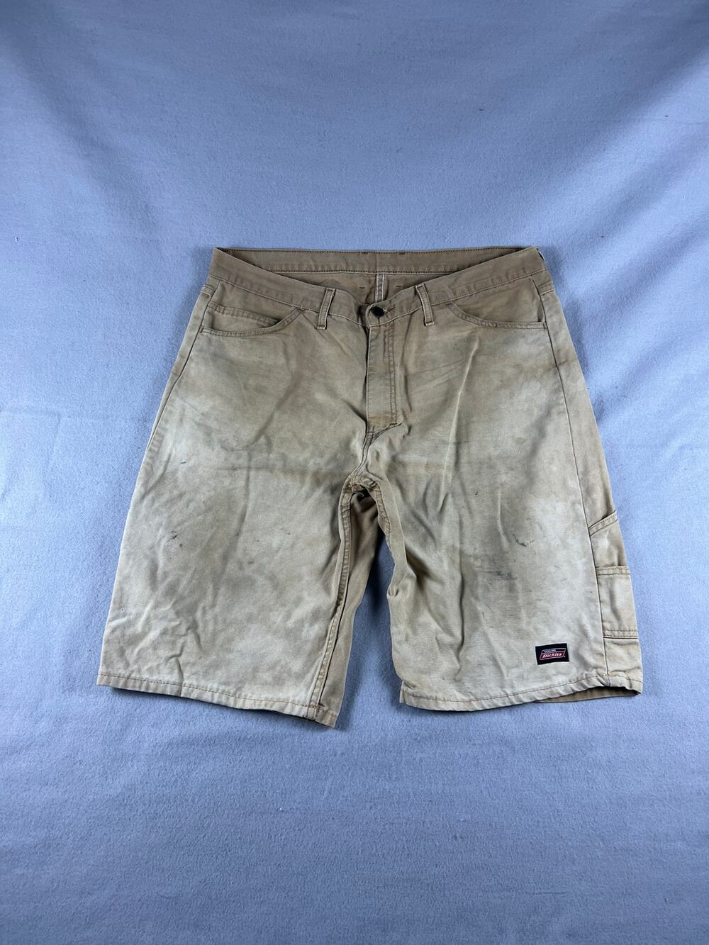 Dickies Carpenter Shorts Men 38 Tan Relaxed Fit Canvas Workwear Utility Cargo